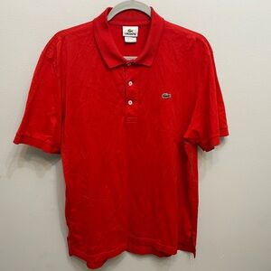 Lacoste Orange Red Polo Shirt Sz. 5/S